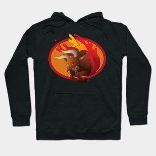 Bull charging Hoodie